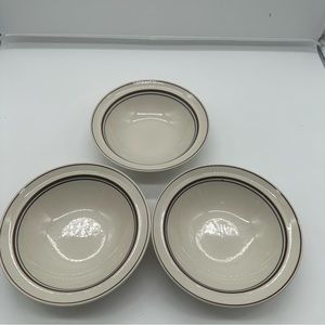 Vintage Epoch Autumn Tune 3 Soup Cereal Bowl Bowls Flowers Blue Pink